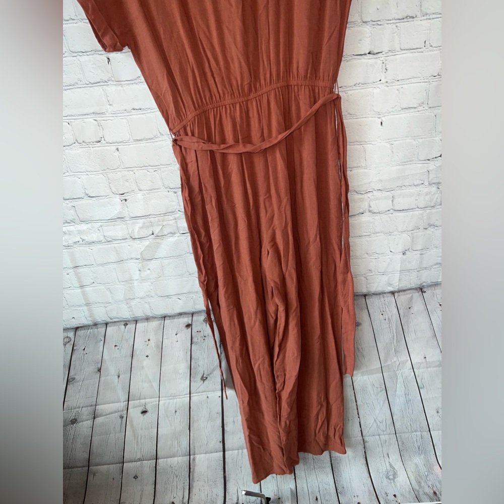BRAND NWT Apt. 9 Dark Orange Long Romper size S - Picture 15 of 16